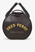 Fred Perry Tonal Classic Barrel Bolso Cruzado De Poliéster Negro/Oro