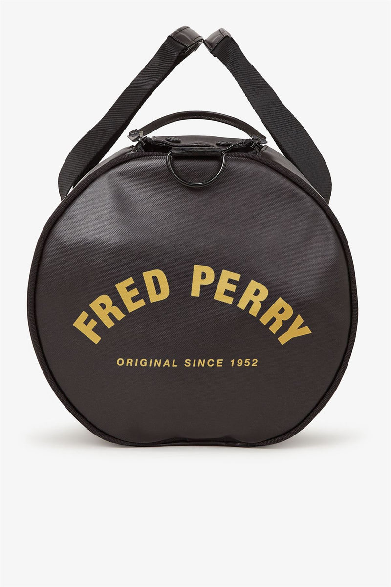 Fred Perry Tonal Classic Barrel Bolso Cruzado De Poliéster Negro/Oro
