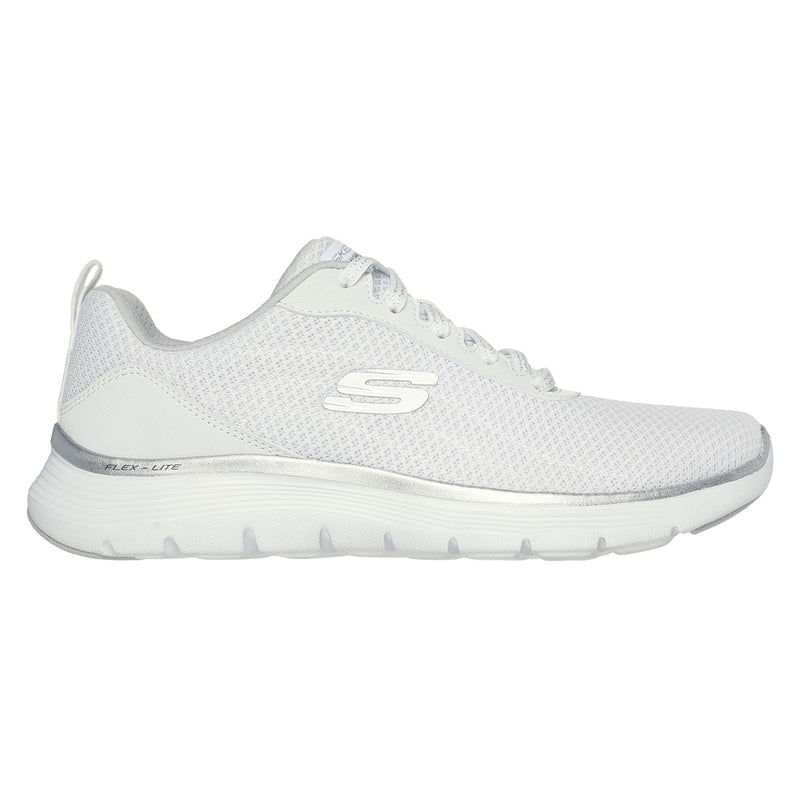 Skechers Flex Appeal 5.0 Uptake Zapatillas De Deporte Blancas/Plata Para Mujer