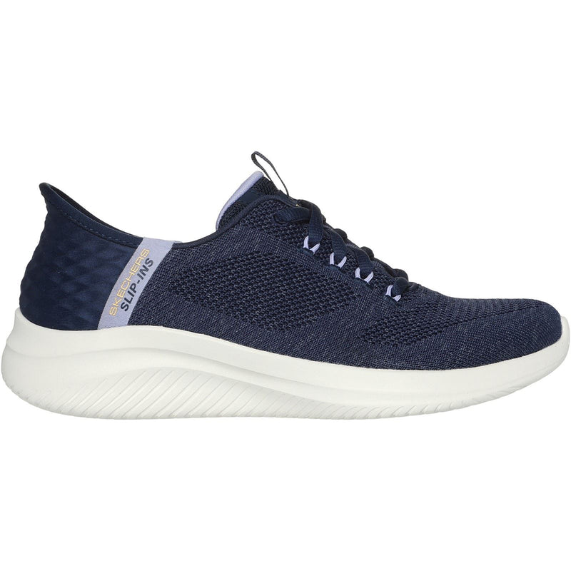 Skechers Ultra Flex 3.0 Easy Step Zapatillas De Tela Para Mujer En Azul Marino/Lavanda