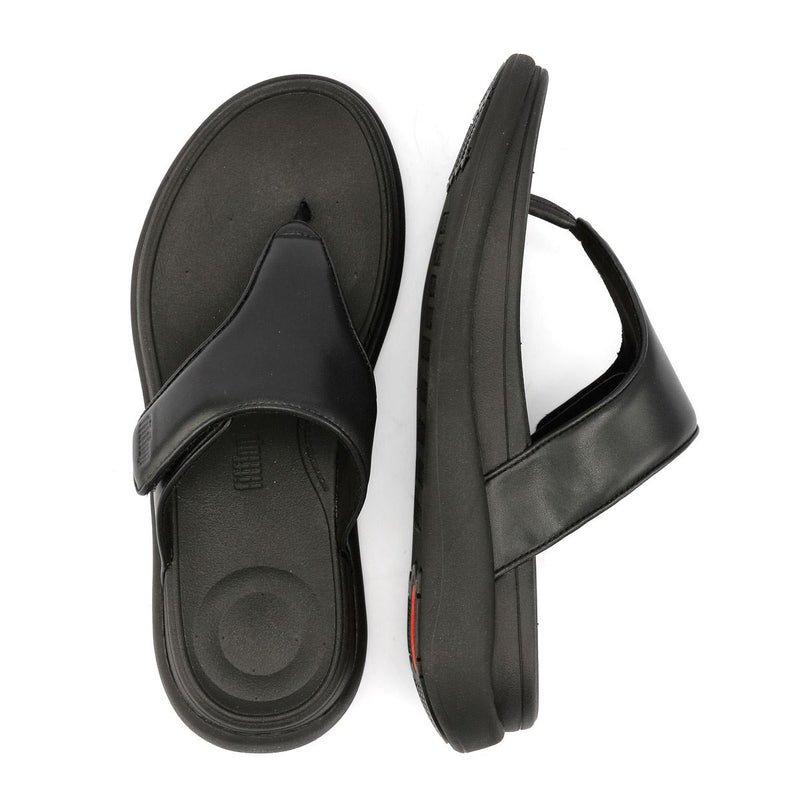 FitFlop F-Mode Go Adjustable Flatform Sandalias Negras Para Mujer