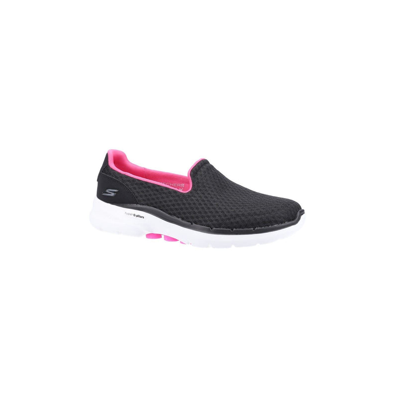 Skechers Go Walk 6 Zapatillas De Mujer Negras/Rosa Flúor De Poliéster