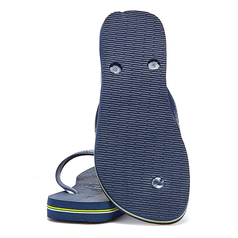 Havaianas Brasil Logo Caucho Azul Marino Chanclas