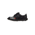 Kickers Zapatos De Cuero Negro Con Velcro Infantil Kick Lo