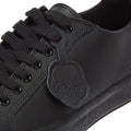 Kickers Zapatillas De Cuero Negro Con Cordones Tovni Lacer