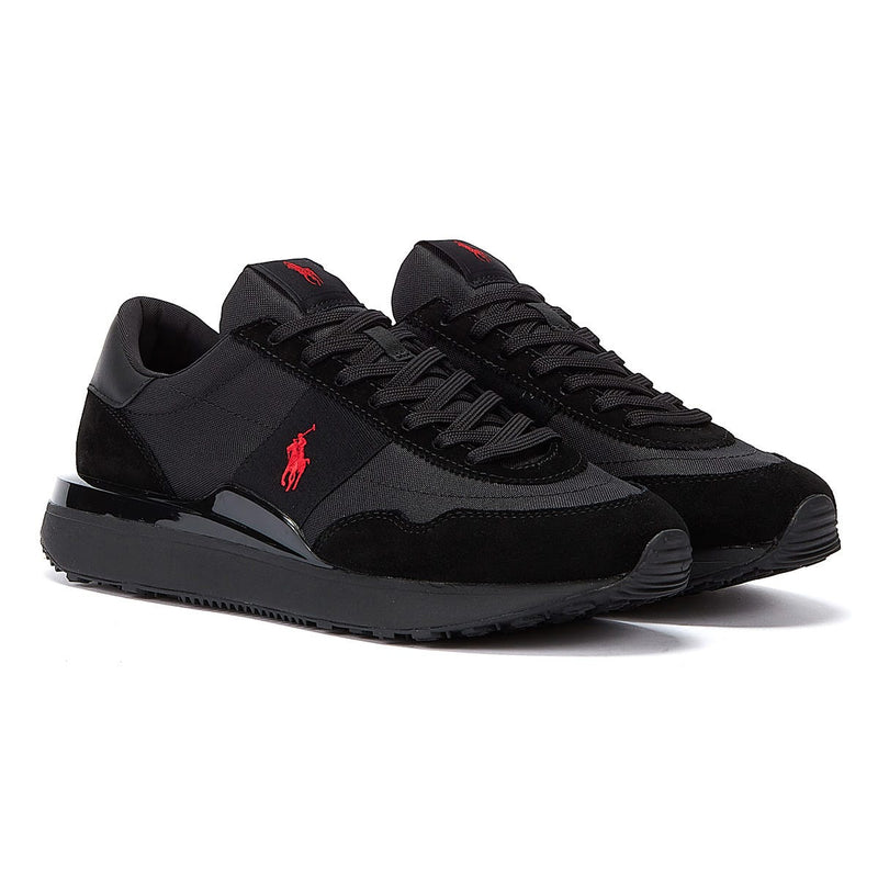 Ralph Lauren Entrenador 89 Triple Para Hombres En Negro/Rojo