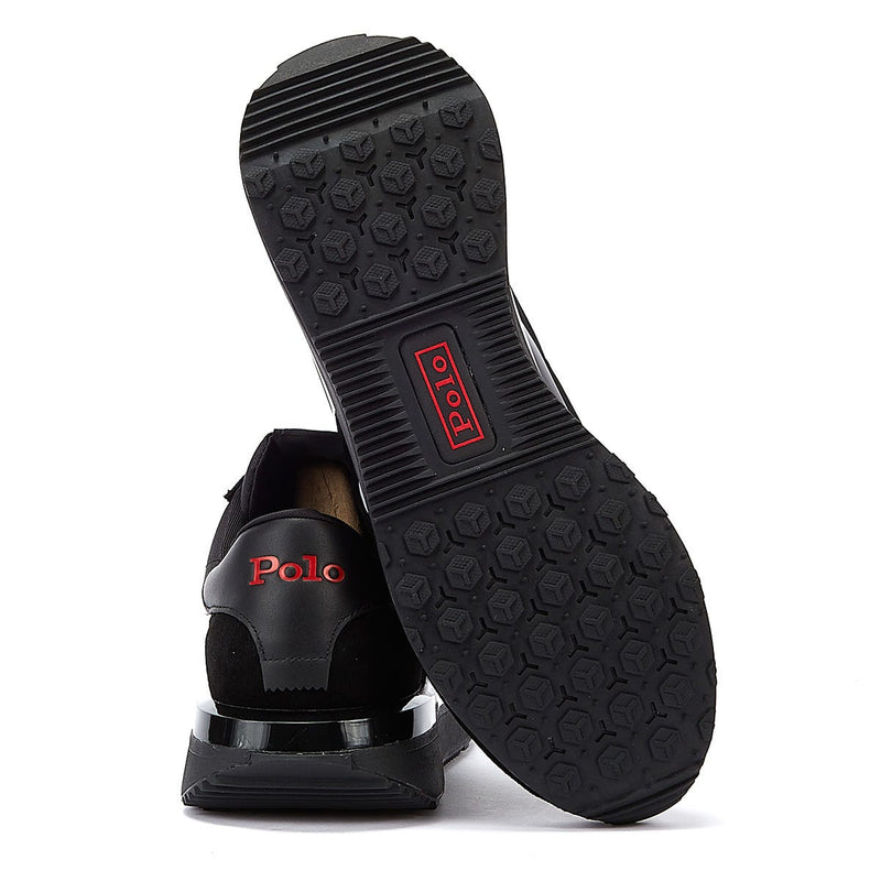 Ralph Lauren Entrenador 89 Triple Para Hombres En Negro/Rojo