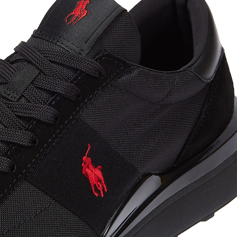 Ralph Lauren Entrenador 89 Triple Para Hombres En Negro/Rojo
