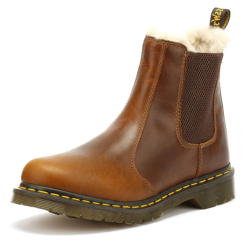 Dr. Martens 2976 Botas Marrones De Mujer Leonore En Caramelo