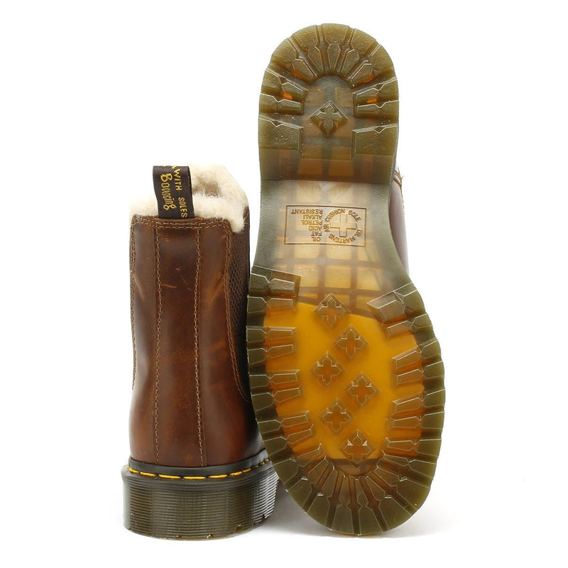 Dr. Martens 2976 Botas Marrones De Mujer Leonore En Caramelo