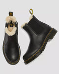 Dr. Martens Botas Leonore De Mujer En Negro Quemado De Wyoming